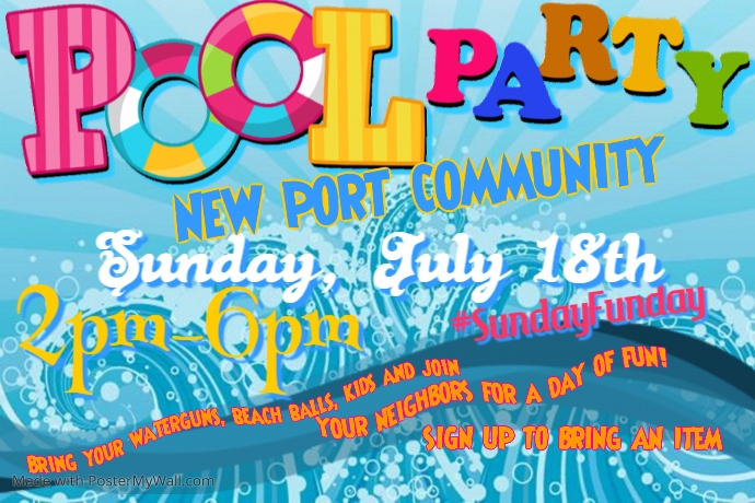 POOL PARTY INVITE POSTER | PosterMyWall