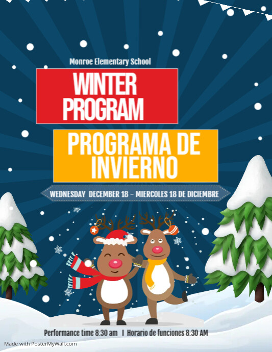 Winter Program Sign Copy of Monroe Winter Program | PosterMyWall