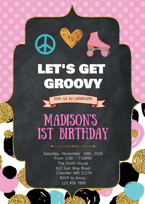 Modele Invitation D Anniversaire Groovy Des Annees 1960 Postermywall Modele Invitation D Anniversaire Groovy Des Annees 1960 Postermywall