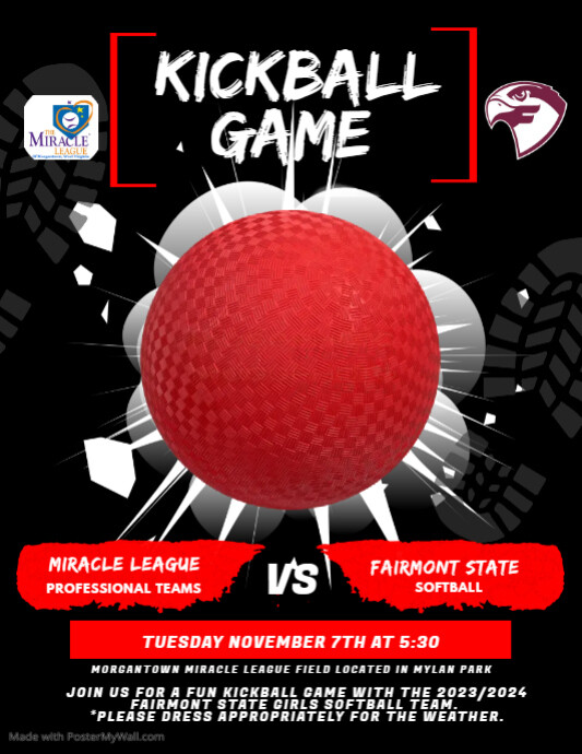 Kickball Game Flyer PosterMyWall