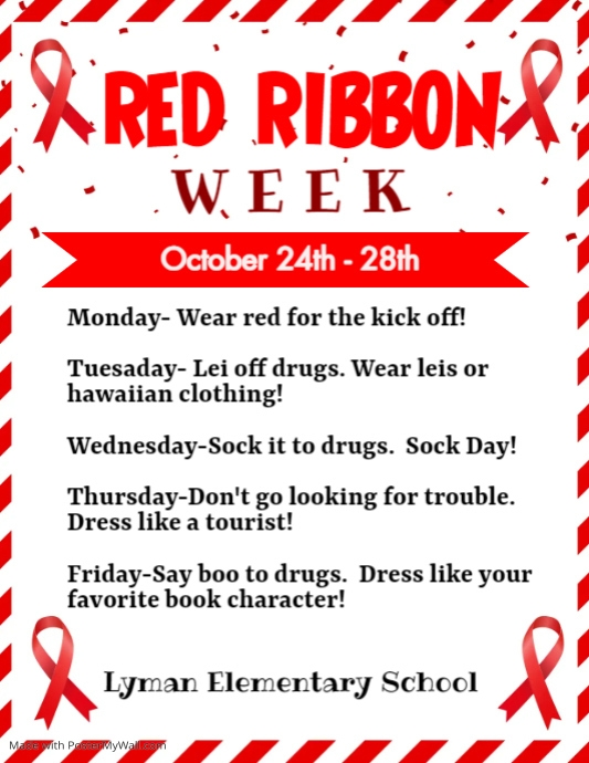 Red Ribbon Week Flyer PosterMyWall