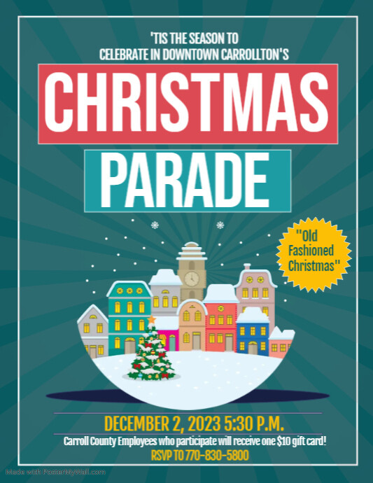 Christmas Parade Flyer (US Letter) template