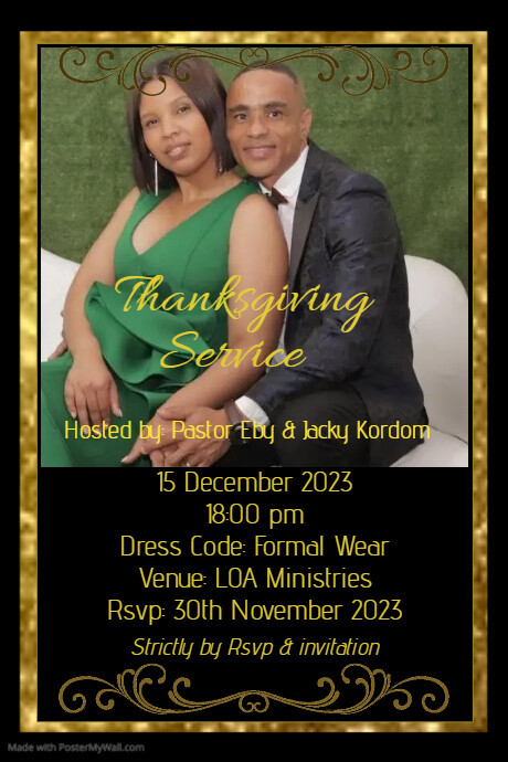 thanksgiving service invite | PosterMyWall