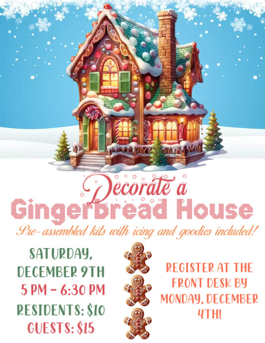 Make a gingerbread house PosterMyWall