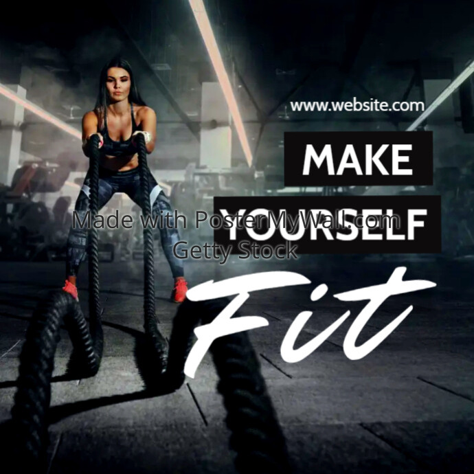 modern minimal creative fitness advertisement