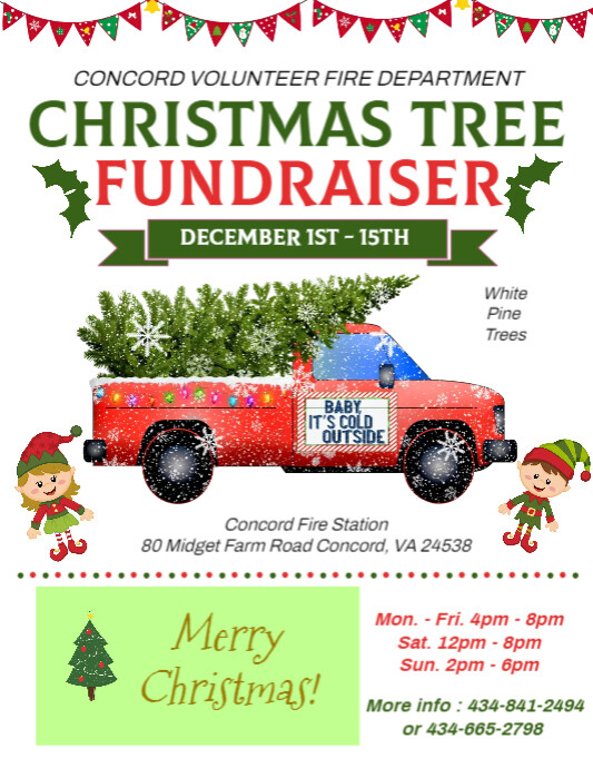 christmas tree fundraiser PosterMyWall