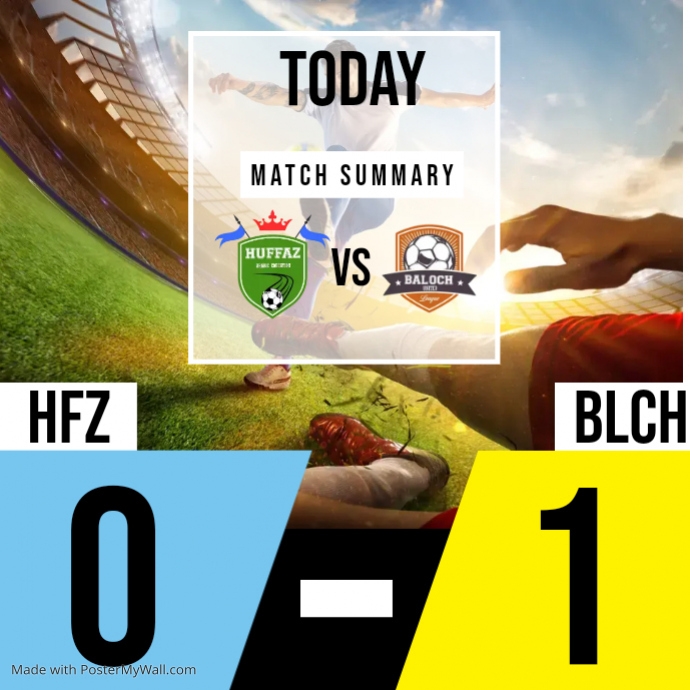 Copy of Football Match Scoreboard | PosterMyWall