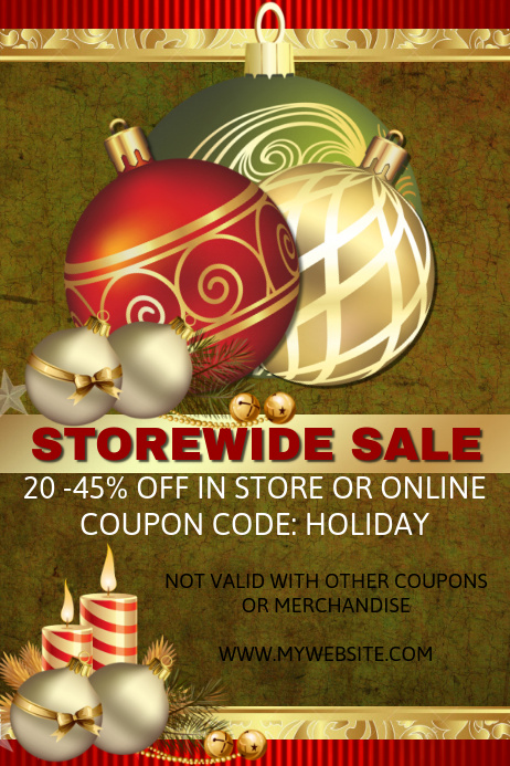 Christmas Storewide Sales Event Template  PosterMyWall