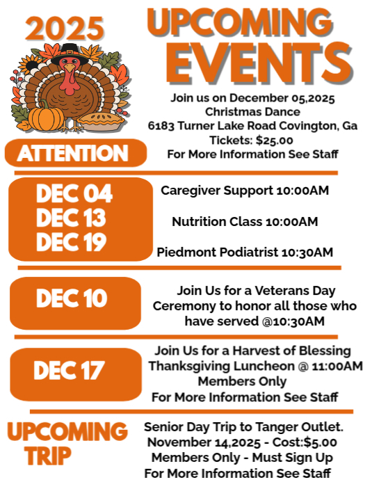 Upcoming Events Flyer (US Letter) template