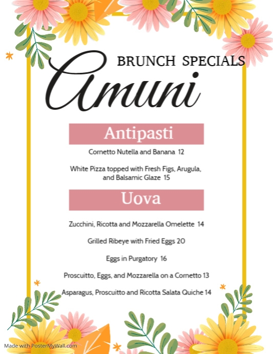 spring menu | PosterMyWall