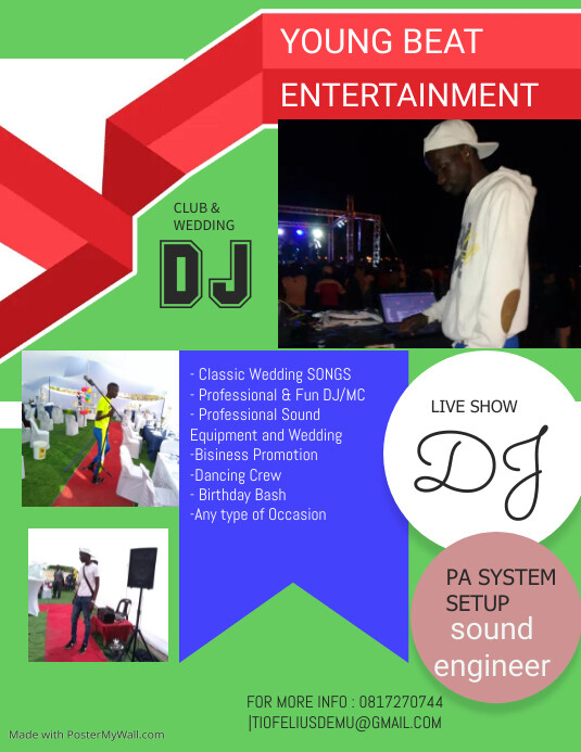 Copy of Wedding Event DJ Flyer Template PosterMyWall