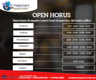 OPEN HOURS FLYER Large Rectangle template