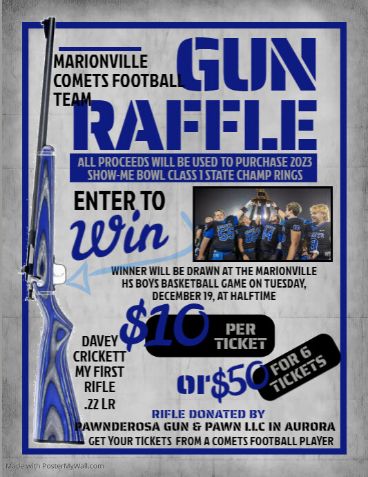 Gun Raffle Flyer PosterMyWall