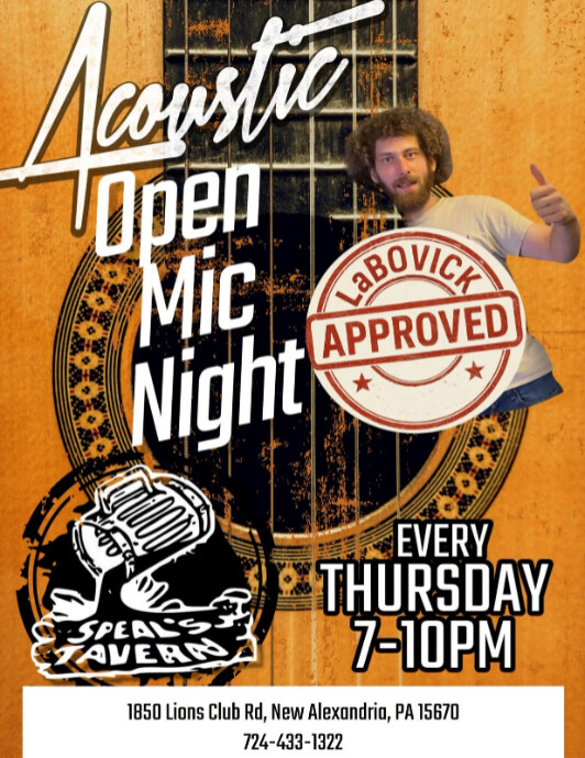 Acoustic Open Mic hosted by Ryan LaBovick EVERY THURSDAY
