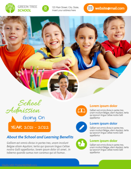 school admission flyer advertisement