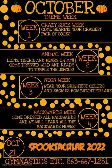 Copy of October Upcoming Events | PosterMyWall