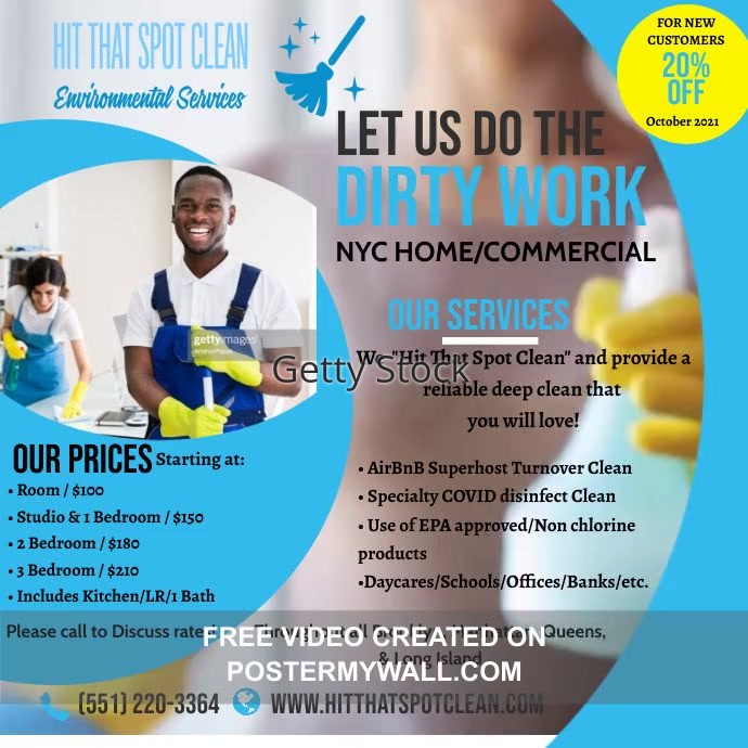 Cleaning Services Ad | PosterMyWall