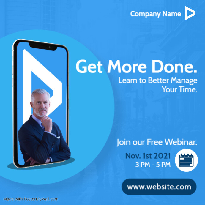 time management webinar advertisement