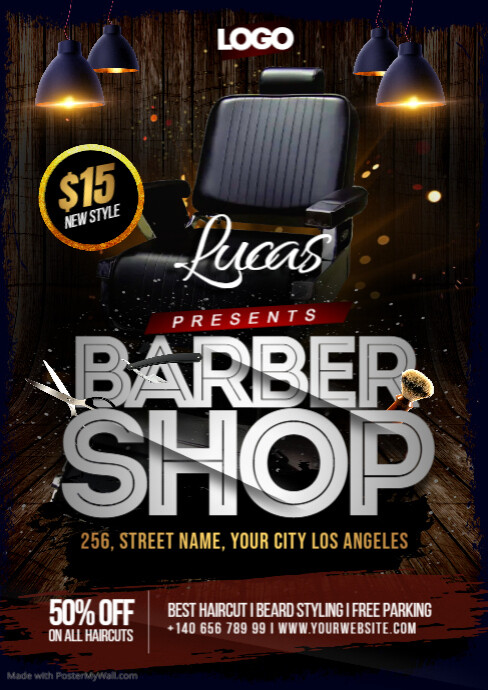 barber shop flyer
