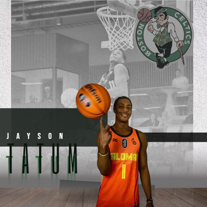 BAVIEN Jayson Tatum Basketball Poster Canvas Print – 24x36 Inch (60x90cm), Wall Art Decor For Living Room, Bedroom
