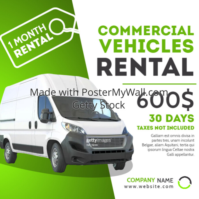rental trucks and commercial vehicles