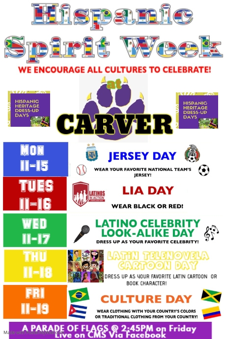 Copy of Hispanic Heritage Month Event Flyer Design | PosterMyWall
