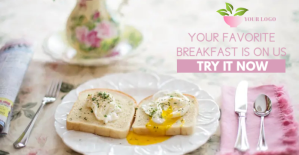 Breakfast Facebook Ad Template Reklama na Facebooka