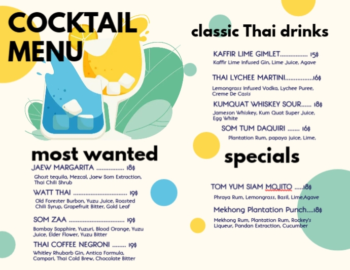 Brooklyn Cocktail Menus PosterMyWall