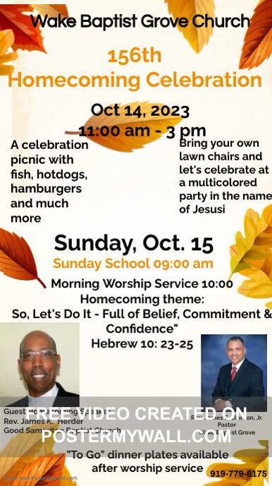 2023 WBGC Homecoming | PosterMyWall