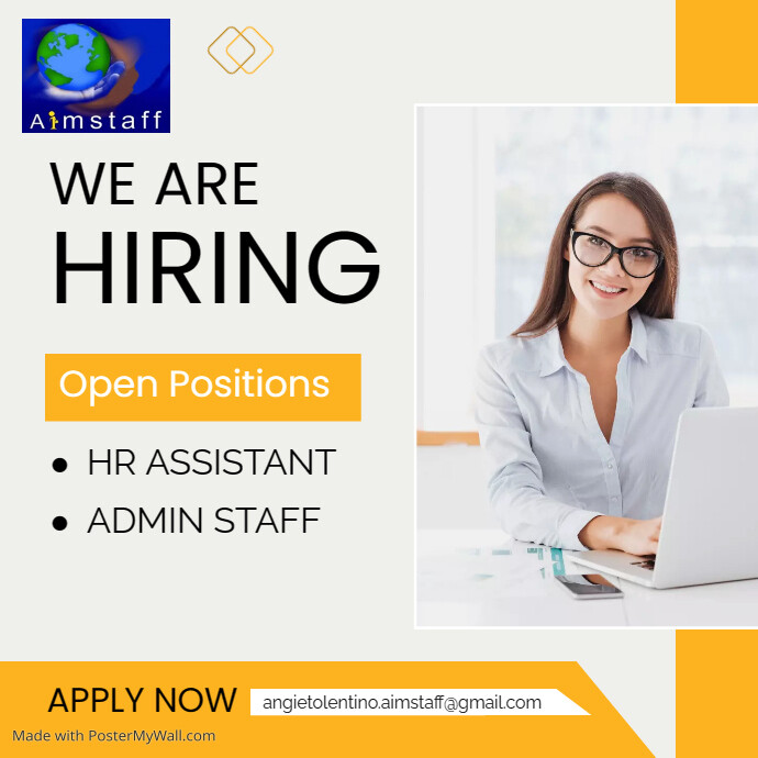 HR STAFF/ADMIN | PosterMyWall