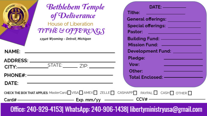 TITHE & OFFERING ENVELOPE | PosterMyWall