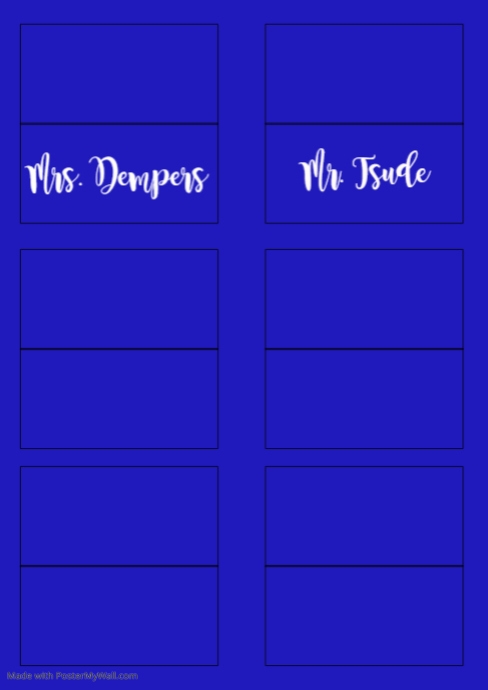 Place Cards | PosterMyWall