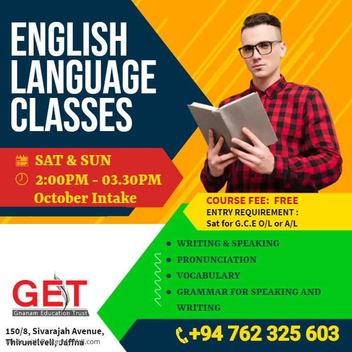 English Online Classes Instagram Post | PosterMyWall