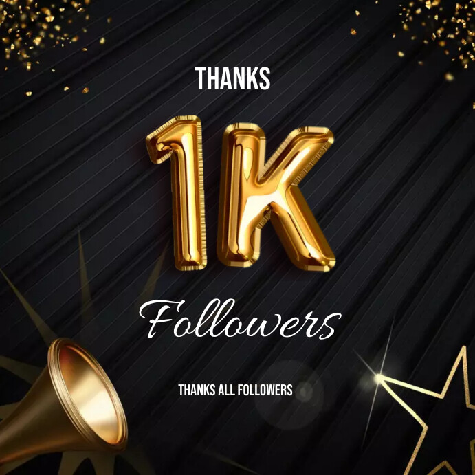 1k follower Instagram Post template