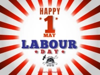 1ST MAY LABOR DAY FLYER Rótulo de jardín template