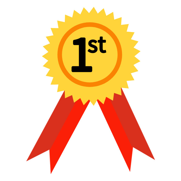 1st Position Logo 1st Place Medal Icon Flat Graphic Design High Res