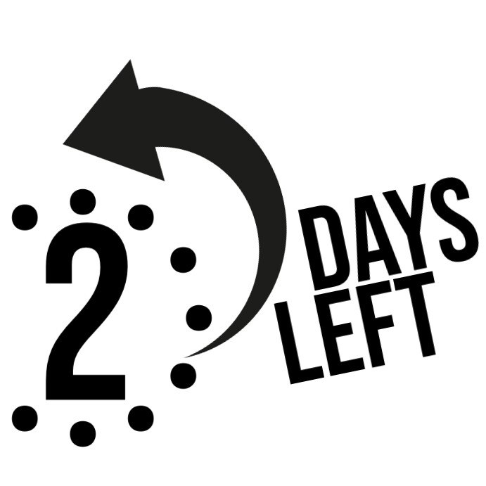 2 Days Left design Instagram Post template