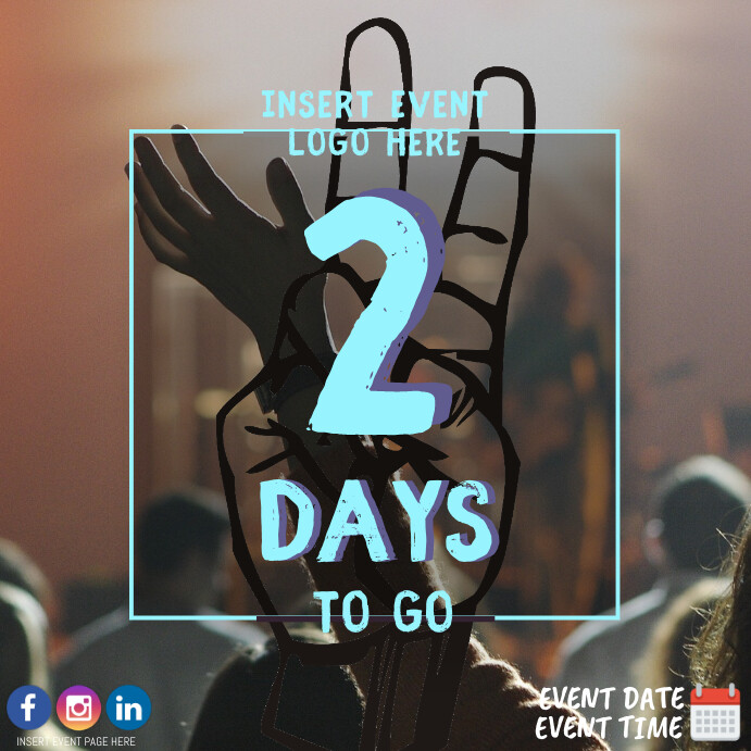 2 Days Program Poster 2 Days Left Countdown