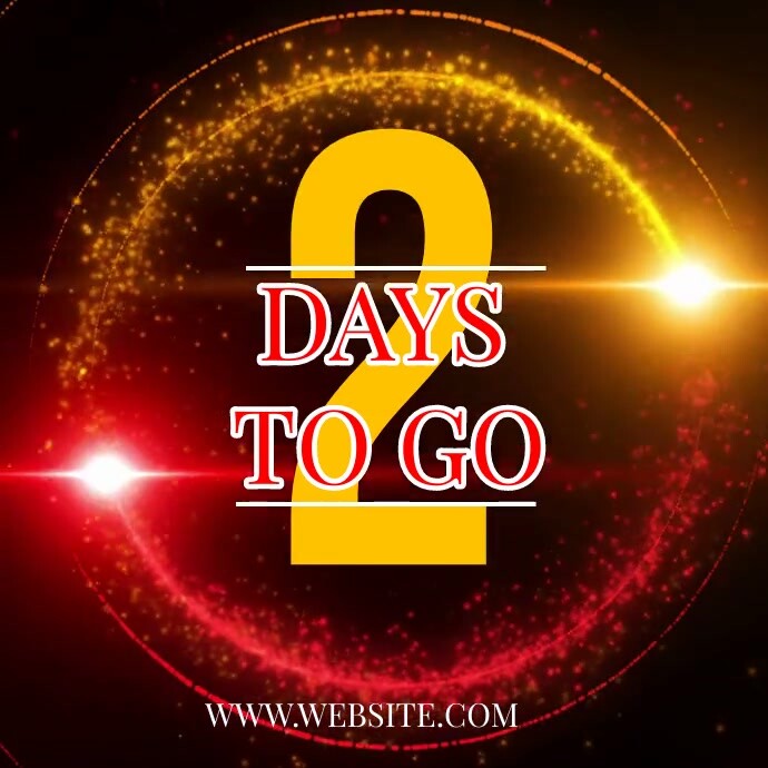 2 days to go Instagram Post template