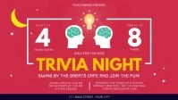 Pink Trivia Night Facebook Cover Video template