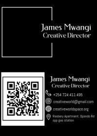 Black Business Card A6 Template