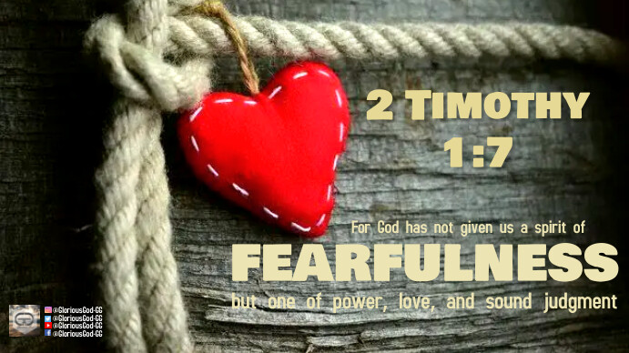 ❤2 Timothy 1:7 YouTube Thumbnail template