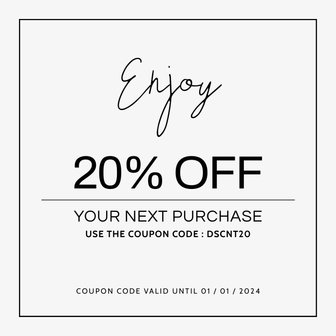 Copy of 20 OFF discount card gift voucher thank you PosterMyWall