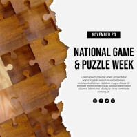 Putih National Game & Puzzle Week Instagram Post Template