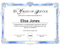 白色 Certificate of Appreciation Iflaya Template