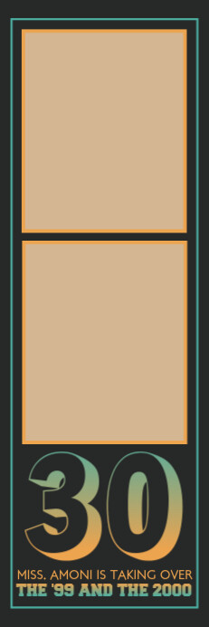 2000s Theme 30th Birthday Party 2x6 Photo Frame Template Banner 2' × 6'