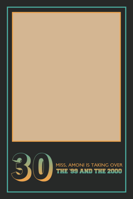 2000s Theme 30th Birthday Party 4x6 Photo Frame Template | PosterMyWall