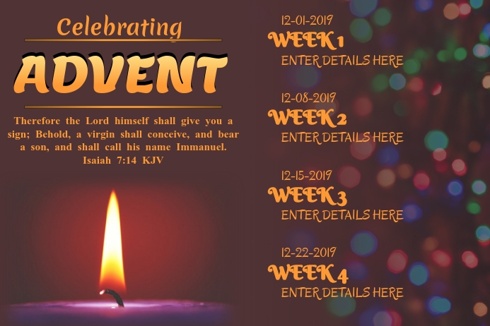 2019 Advent Template PosterMyWall