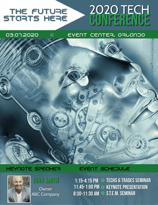 2020 Tech Conference - Blue Template | PosterMyWall