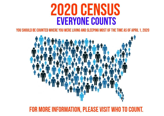 2020 United States Census information Template | PosterMyWall